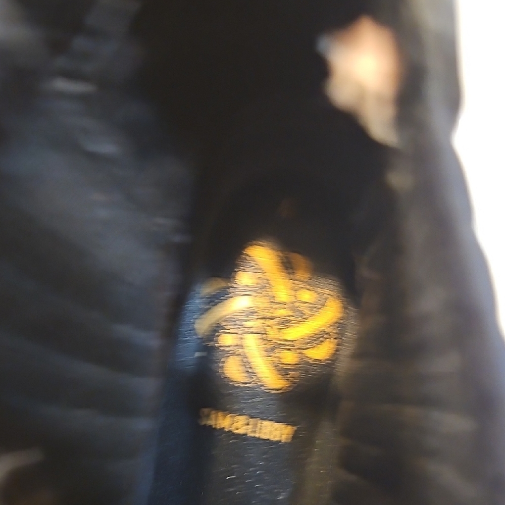 Sam And Libby Size 8 Elegant Black Leather Boots with Logo Detail - Picture 3 of 8